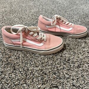 Vans Kids Old Skool Blush Pink Canvas Sneakers